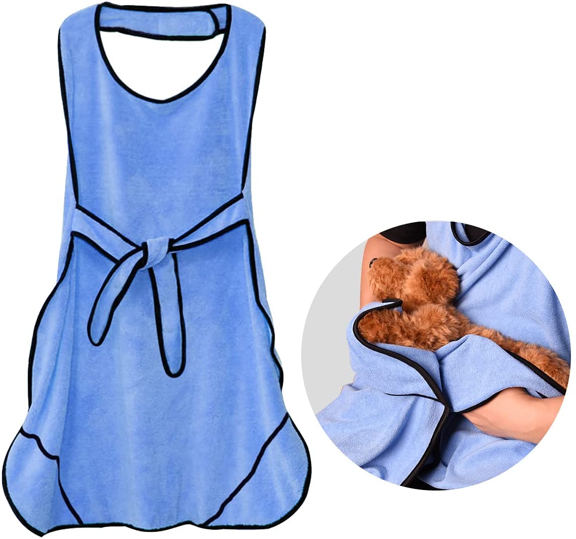 Dog Drying Towels Apron para sa mga Babaeng Lalaki na may Pocket, Puppy Hand Towels para sa Small Medium Dogs